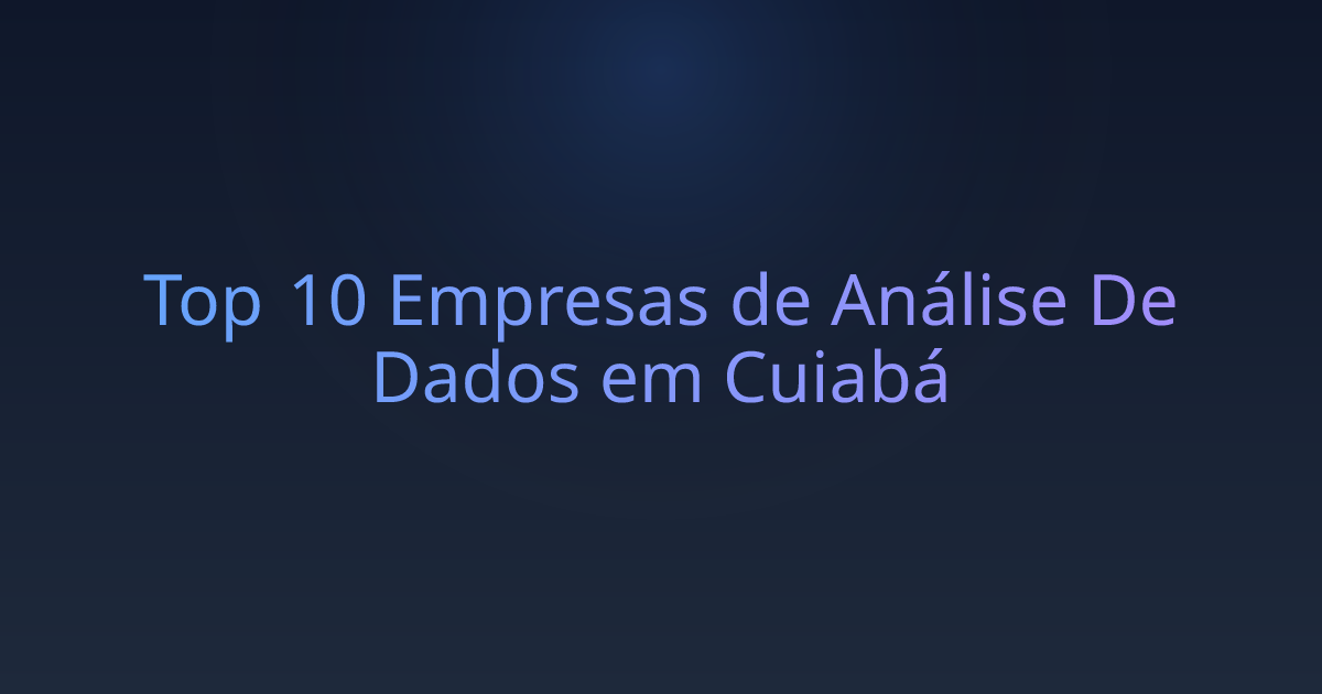 Top 10 Empresas de Análise De Dados em Cuiabá