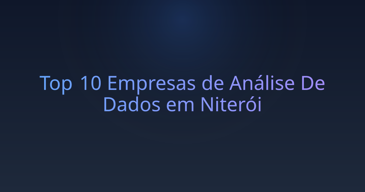 Top 10 Empresas de Análise De Dados em Niterói