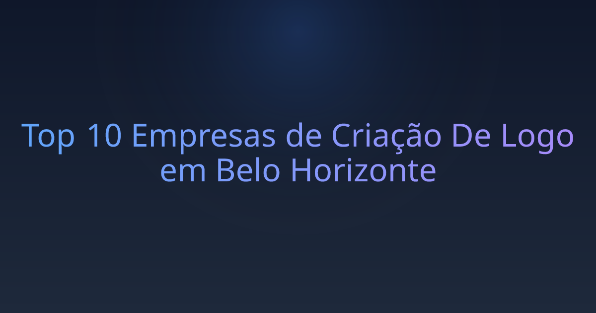 Top 10 Empresas de Criação De Logo em Belo Horizonte