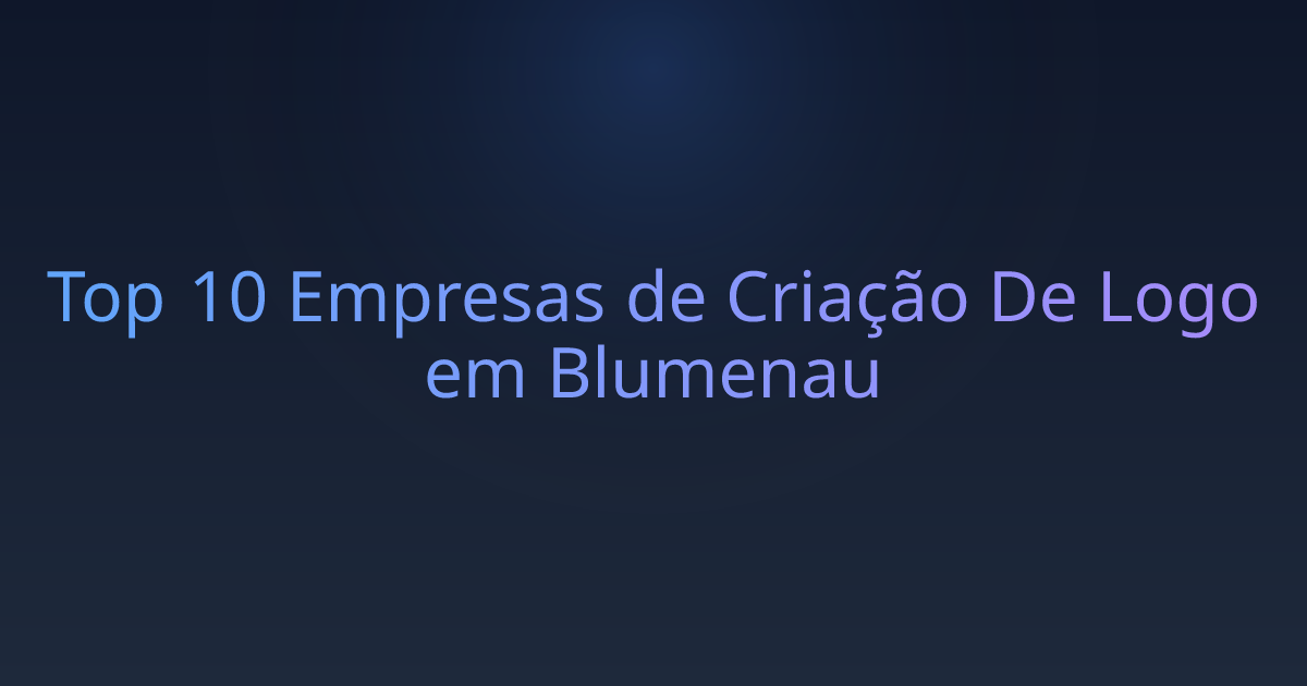 Top 10 Empresas de Criação De Logo em Blumenau