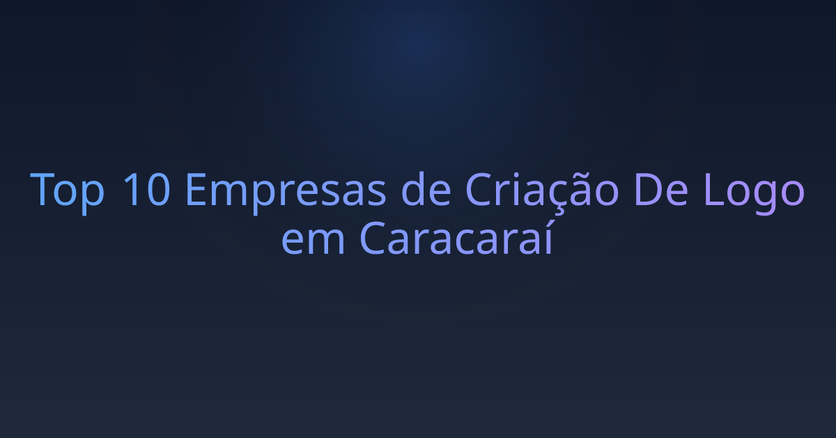 Top 10 Empresas de Criação De Logo em Caracaraí