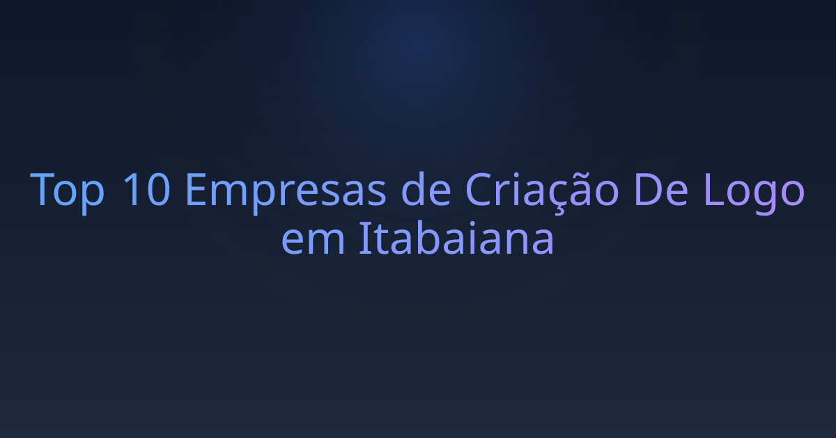 Top 10 Empresas de Criação De Logo em Itabaiana