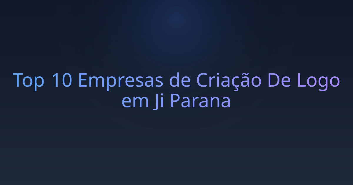 Top 10 Empresas de Criação De Logo em Ji Parana