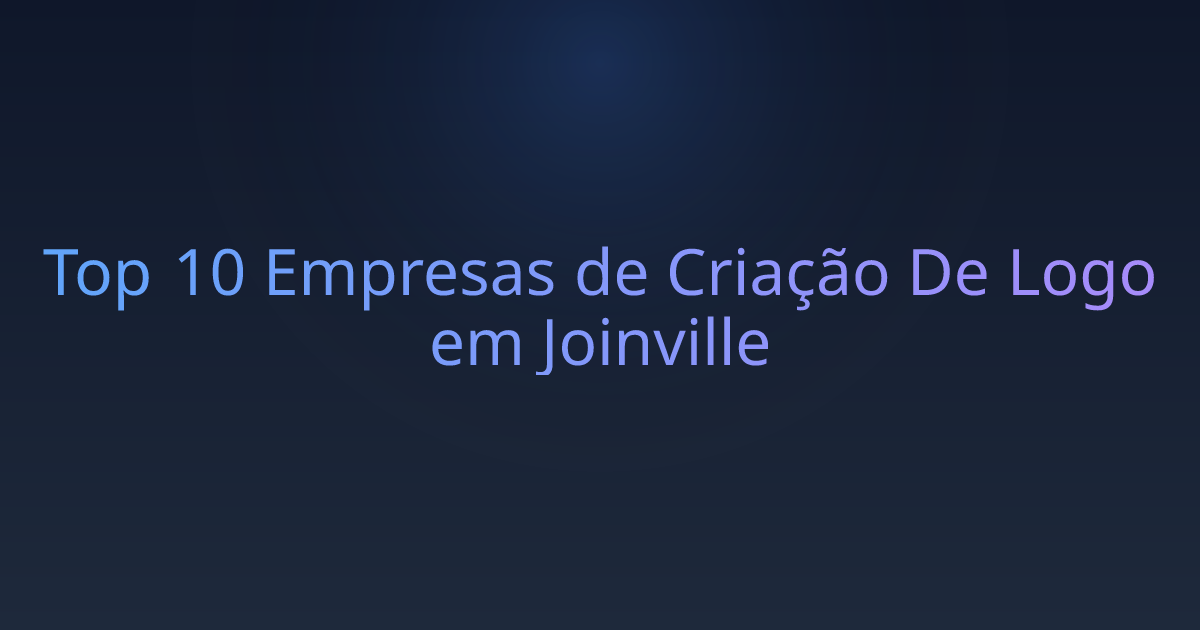 Top 10 Empresas de Criação De Logo em Joinville