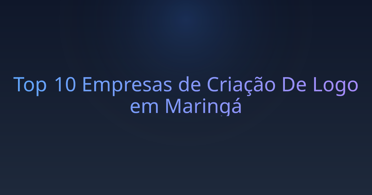 Top 10 Empresas de Criação De Logo em Maringá