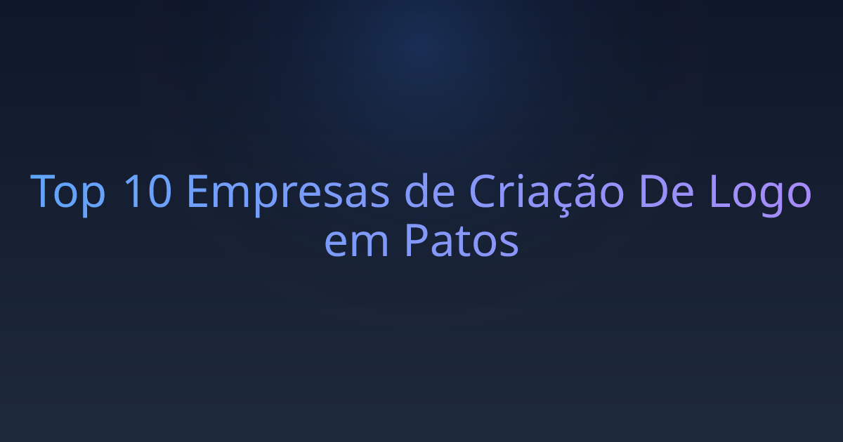 Top 10 Empresas de Criação De Logo em Patos