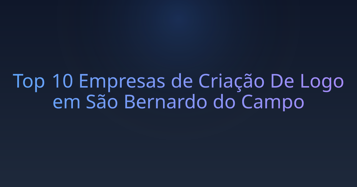 Top 10 Empresas de Criação De Logo em São Bernardo do Campo