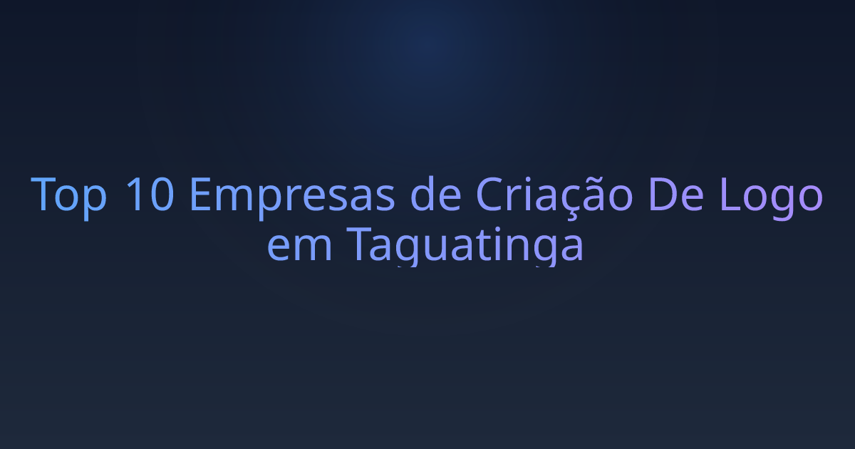 Top 10 Empresas de Criação De Logo em Taguatinga