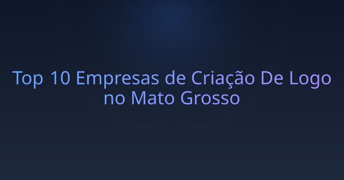 Top 10 Empresas de Criação De Logo no Mato Grosso