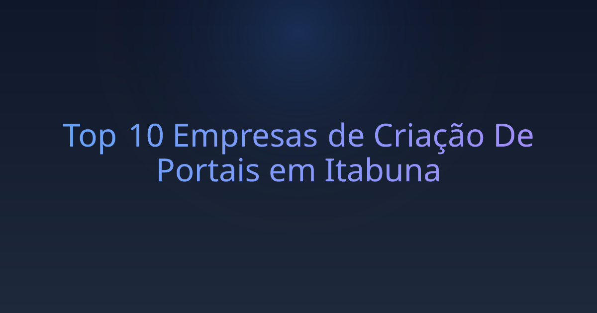 Top 10 Empresas de Criação De Portais em Itabuna