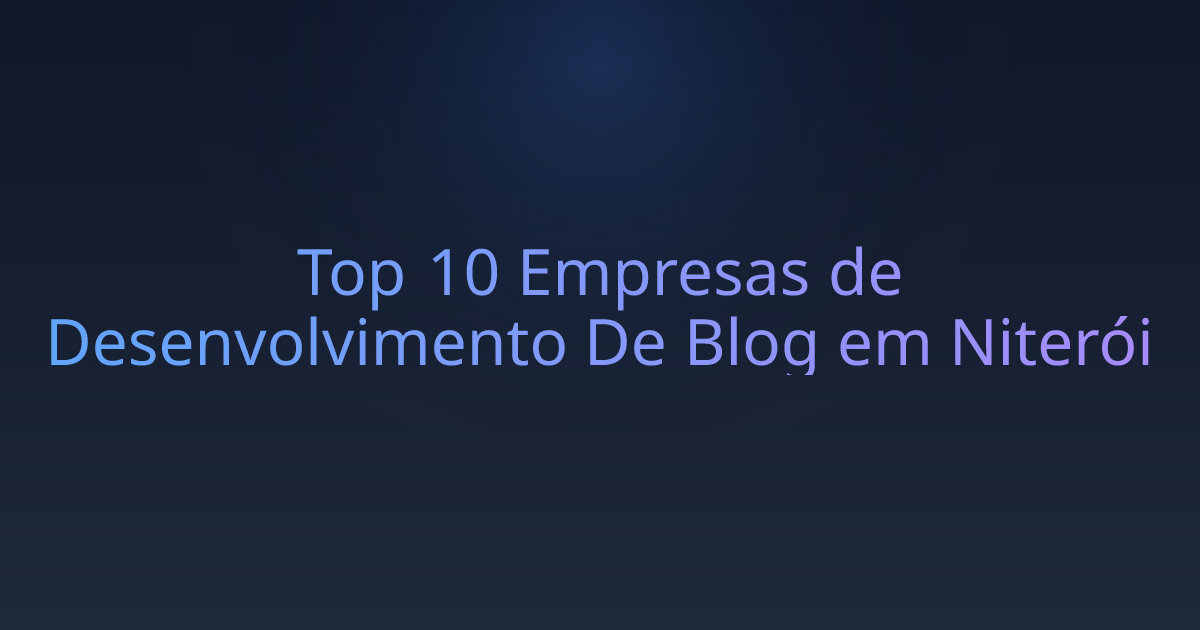Top 10 Empresas de Desenvolvimento De Blog em Niterói
