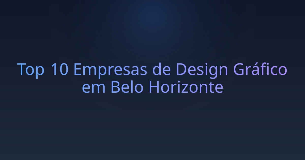 Top 10 Empresas de Design Gráfico em Belo Horizonte