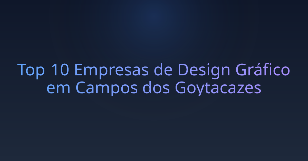 Top 10 Empresas de Design Gráfico em Campos dos Goytacazes