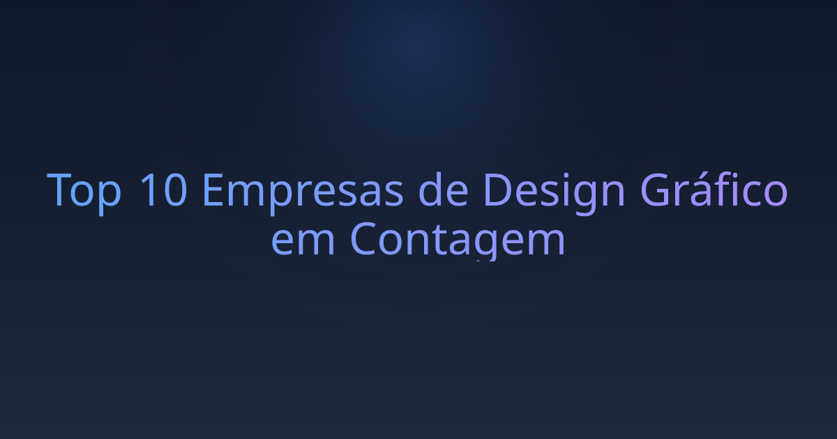 Top 10 Empresas de Design Gráfico em Contagem