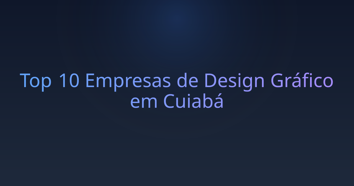Top 10 Empresas de Design Gráfico em Cuiabá