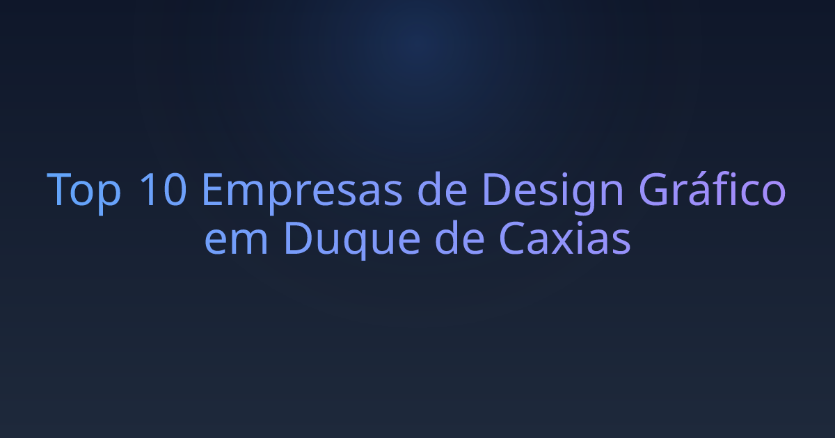 Top 10 Empresas de Design Gráfico em Duque de Caxias