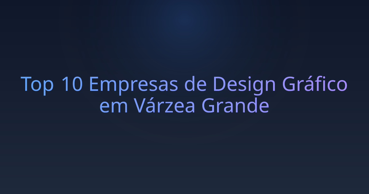 Top 10 Empresas de Design Gráfico em Várzea Grande