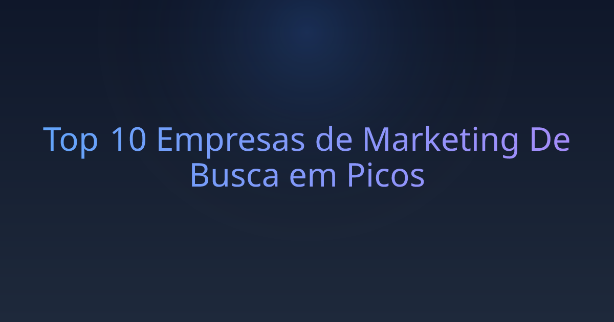 Top 10 Empresas de Marketing De Busca em Picos