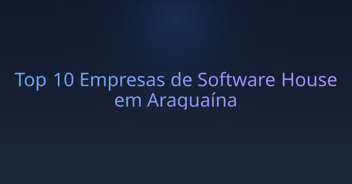 Top 10 Empresas de Software House em Araguaína