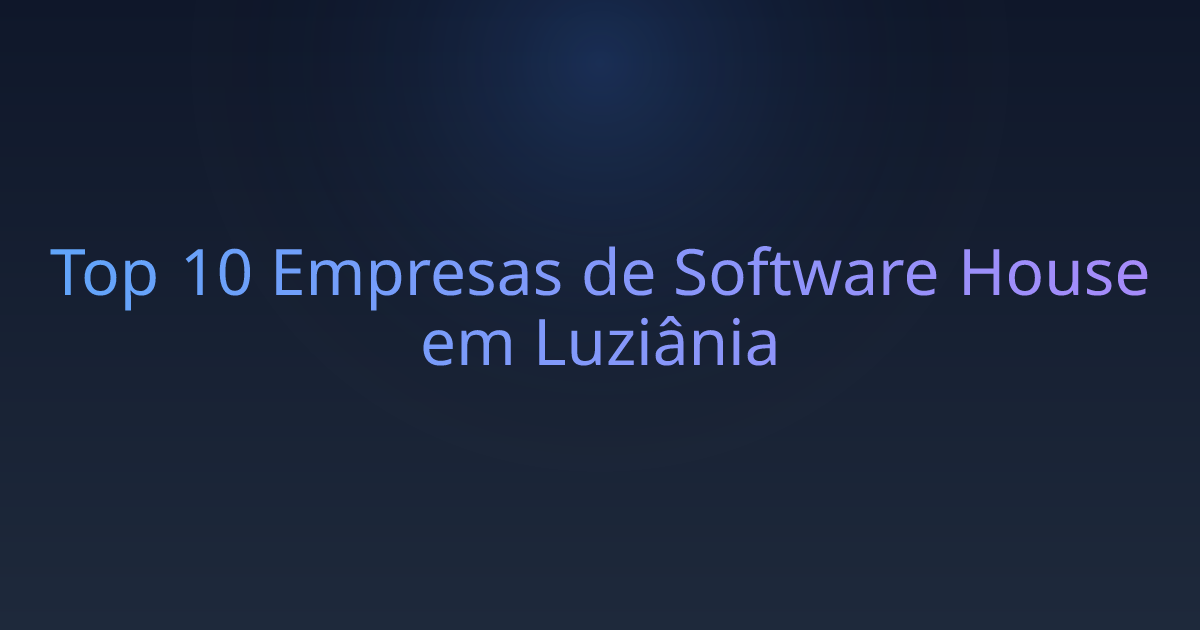 Top 10 Empresas de Software House em Luziânia