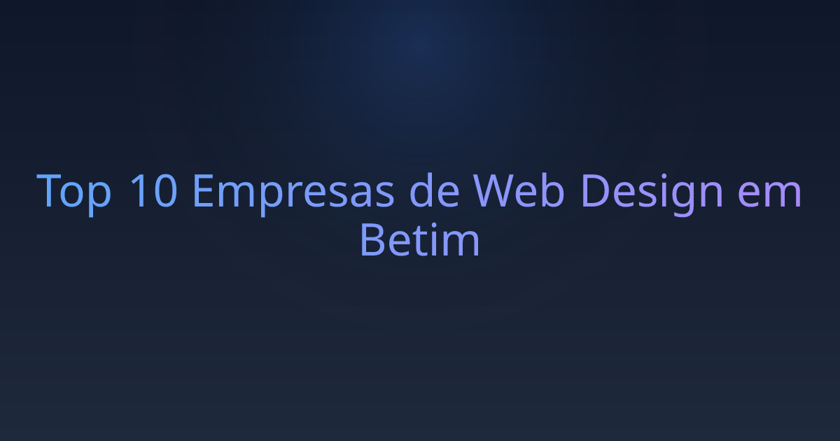 Top 10 Empresas de Web Design em Betim