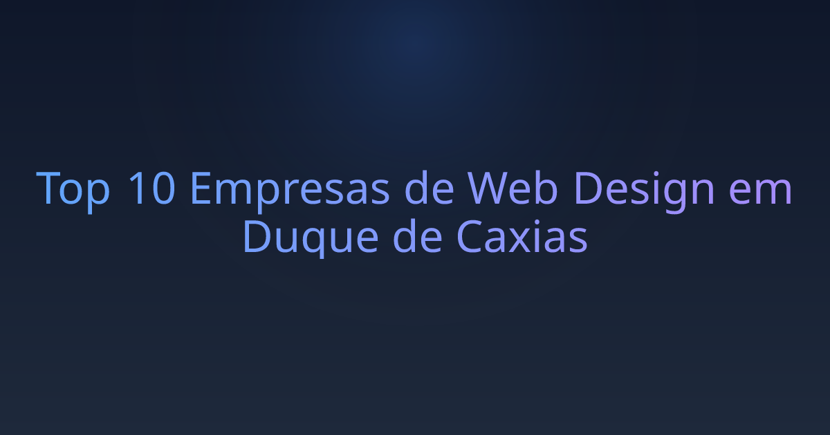 Top 10 Empresas de Web Design em Duque de Caxias